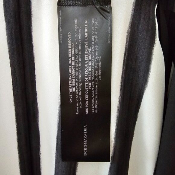 Black and White Stripe Wrap Midi BCBGMaxAzria Dress in size XXS - Picture 5 of 10